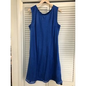 Vintage NEW LOOKS CALIFORNIA Blue Dress Size 16 Sleeveless